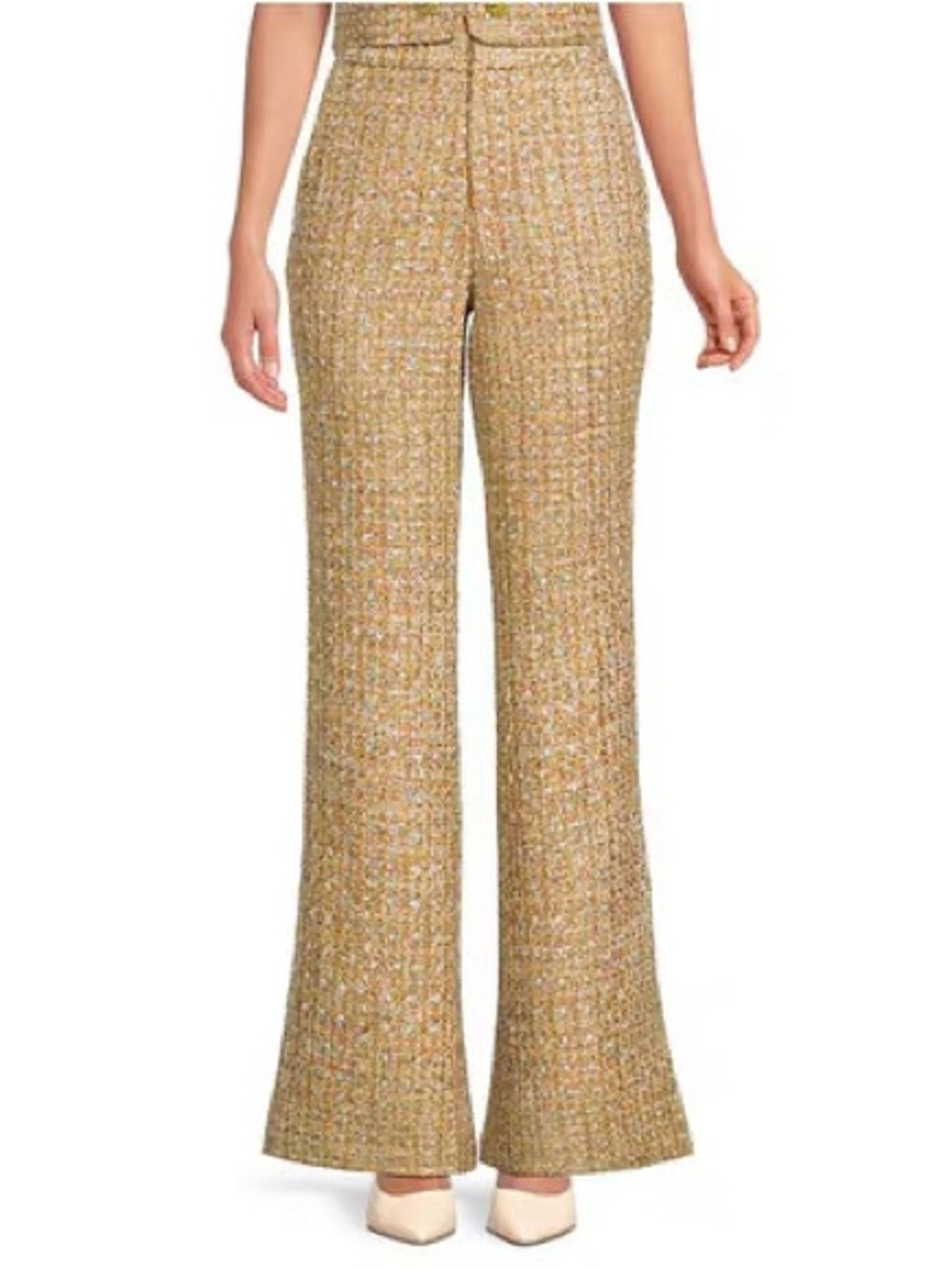 NWT Mestiza New York Theo Bell Bottom Tweed Pants Sz 6 - Picture 2 of 15
